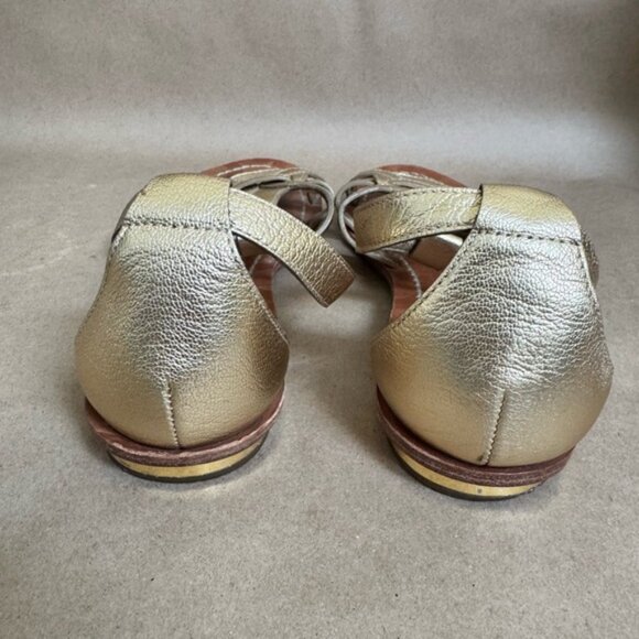 Coach Sally Gold Metallic Leather Sandals. Size 9B - Picture 4 of 10